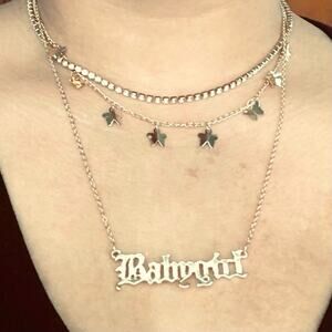 BabyGirl Butterfly Three Layer Gold Alloy Necklace